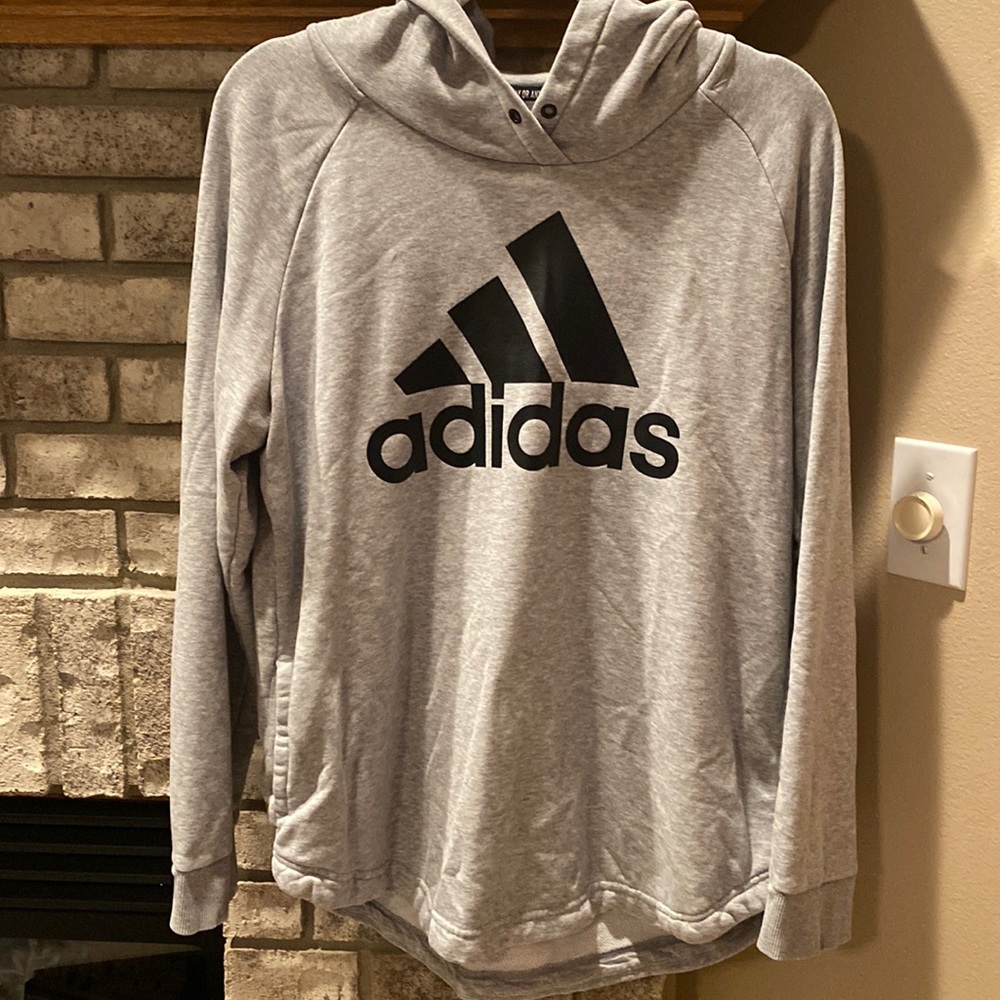 Adidas gray hoodie XL